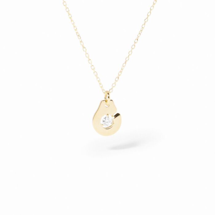 Pendentif Dinh Van Menottes sur Chaîne Diamant Or Jaune