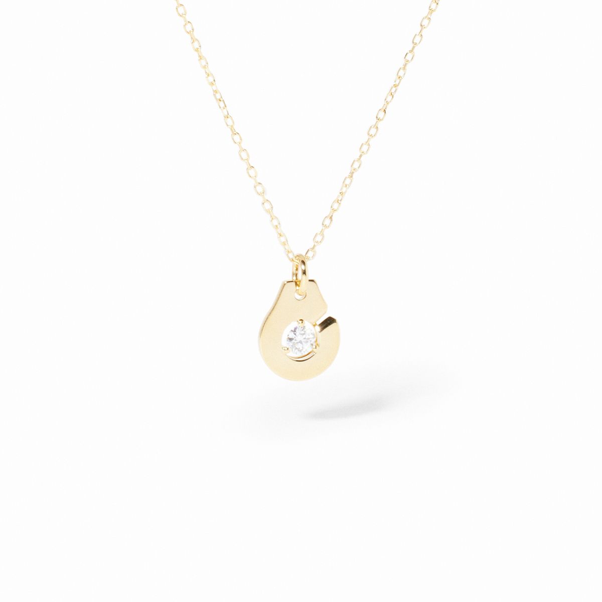 Pendentif Dinh Van Menottes sur Chaîne Diamant Or Jaune