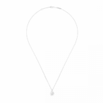 Pendentif Dinh Van Menottes R8 Or Blanc et Diamants sur Chaîne