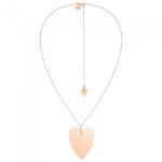 Collier Ginette NY Angèle Jumbo Heart On Chain Or Rose