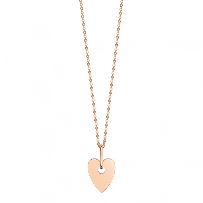 Collier Ginette NY Angèle Mini Heart On Chain Or Rose