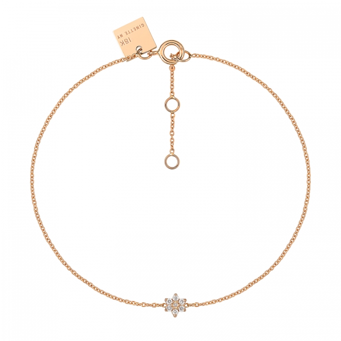 Bracelet Ginette NY Mini Diamond Star Rose Gold