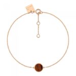 Bracelet Ginette NY Mini Ever Tiger Eye Disc Or Rose