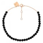 Bracelet Ginette NY Maria Mini Onyx Bead Rose