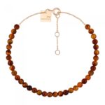 Bracelet Ginette NY Maria Mini Tiger Eye Bead Rose