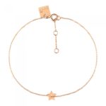 Bracelet Ginette NY Milky Way Open Star Or Rose