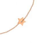 Bracelet Ginette NY Milky Way Open Star Or Rose