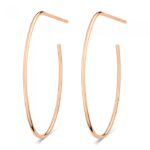 Boucles d'Oreilles Ginette NY Ellipse Hoops Or Rose