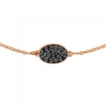 Bracelet Ginette NY Sequin Black Diamond Or Rose