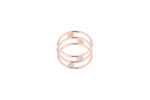 3350Bague La Brune & La Blonde Double Hula Hoop Or Rose