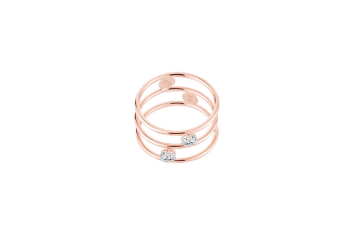 Bague La Brune & La Blonde Hula Hoop Or Rose