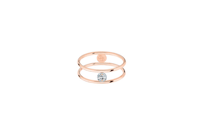 Bague La Brune & La Blonde Hula Hoop Or Rose