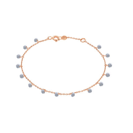 Bracelet La Brune & La Blonde 360° 15 Diamants Or Rose