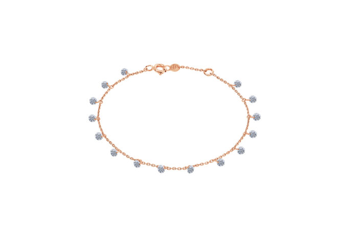 Bracelet La Brune & La Blonde 360° 15 Diamants Or Rose