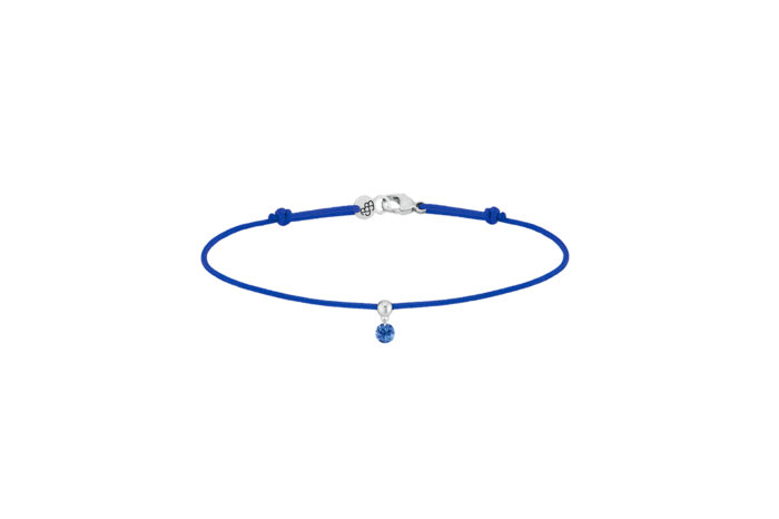 Bracelet La Brune & La Blonde BB Cordon Saphir Bleu Or Blanc