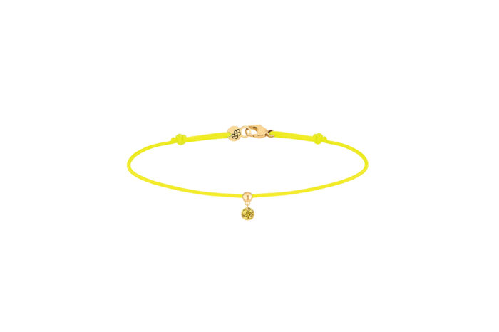 Bracelet La Brune & La Blonde BB Cordon Saphir Jaune Or Jaune