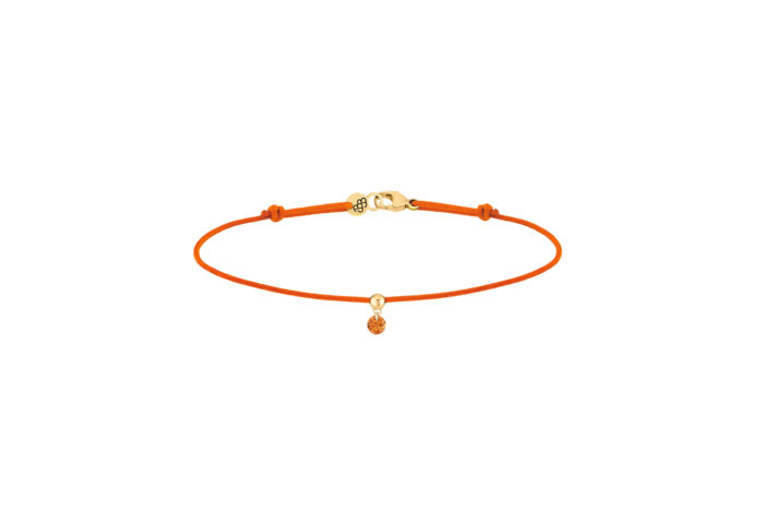 Bracelet La Brune & La Blonde BB Cordon Saphir Orange Or Jaune