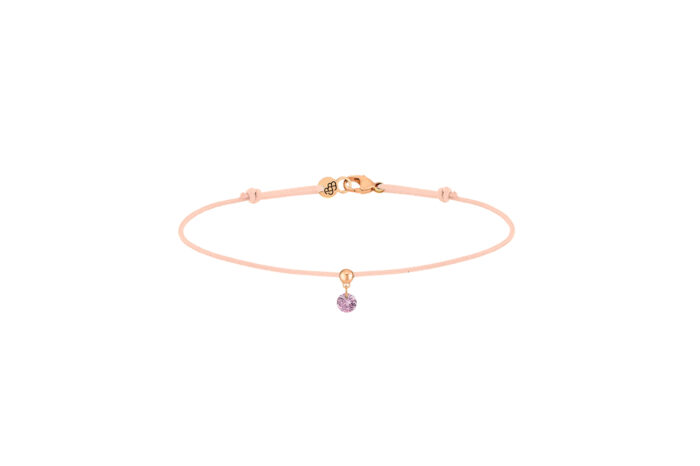 Bracelet La Brune & La Blonde BB Cordon Saphir Rose Or Rose