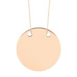 Collier Ginette NY Large Disc On Chain Or Rose