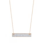 Collier Ginette NY Mini Diamond Baguette On Chain Or Rose