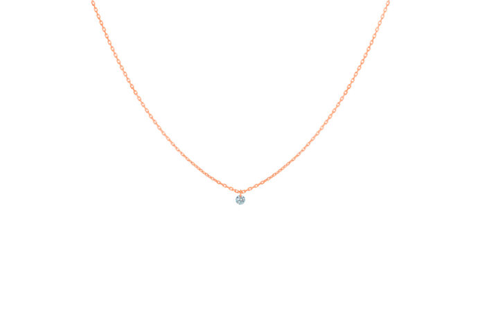 Collier La Brune & La Blonde 360° Diamant Solitaire Or Rose