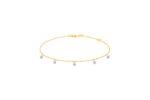 Bracelet La Brune & La Blonde 360° 5 Diamants Or Jaune