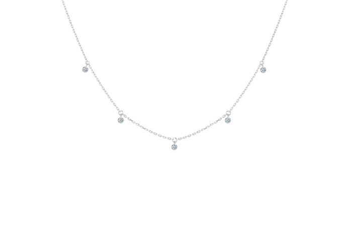 Collier La Brune & La Blonde 360° 5 Diamants Or Blanc