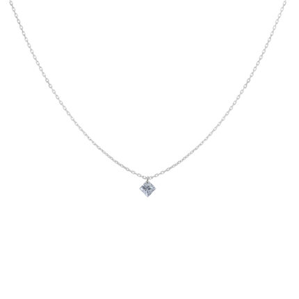 Collier La Brune & La Blonde 360° Diamant Taille Princesse Or Blanc