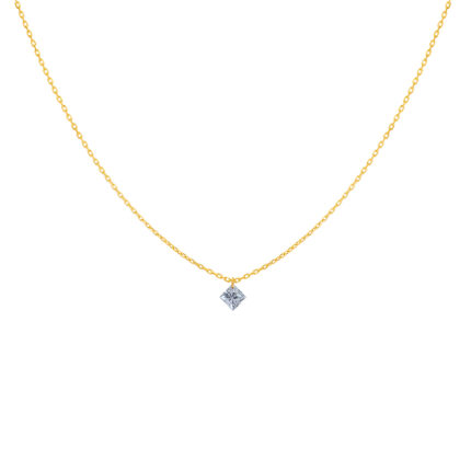 Collier La Brune & La Blonde 360° Diamant Taille Princesse Or Jaune