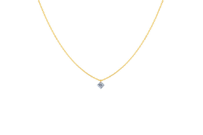 Collier La Brune & La Blonde 360° Diamant Taille Princesse Or Jaune