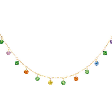 Collier La Brune & La Blonde Confetti Pop 14 Pierres Or Jaune