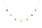 Collier La Brune & La Blonde Confetti Rainbow 7 Pierres Or Jaune