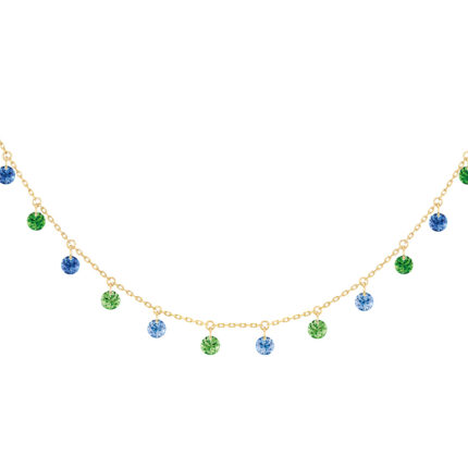 Collier La Brune & La Blonde Confetti Rio 14 Pierres Or Jaune