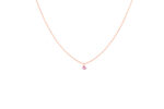 Collier La Brune & La Blonde Confetti Saphir Rose Taille Coeur Or Rose