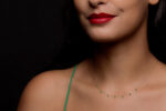 Collier La Brune & La Blonde Confetti Vert 7 Pierres Or Jaune