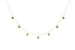 Collier La Brune & La Blonde Confetti Vert 7 Pierres Or Jaune