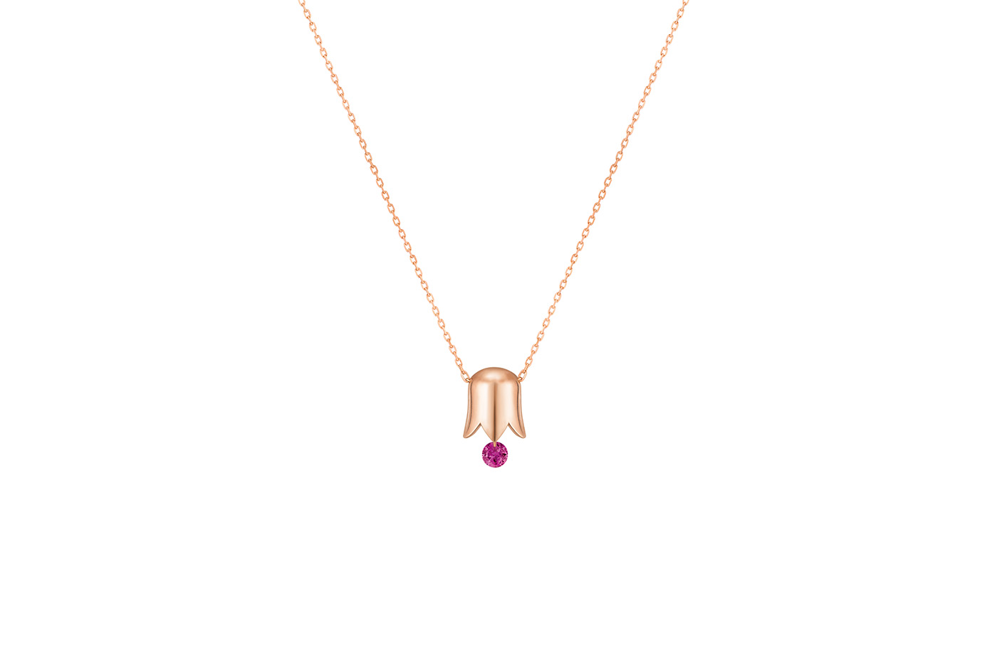 Necklace La Brune &amp; La Blonde Lily Ruby Rose Gold