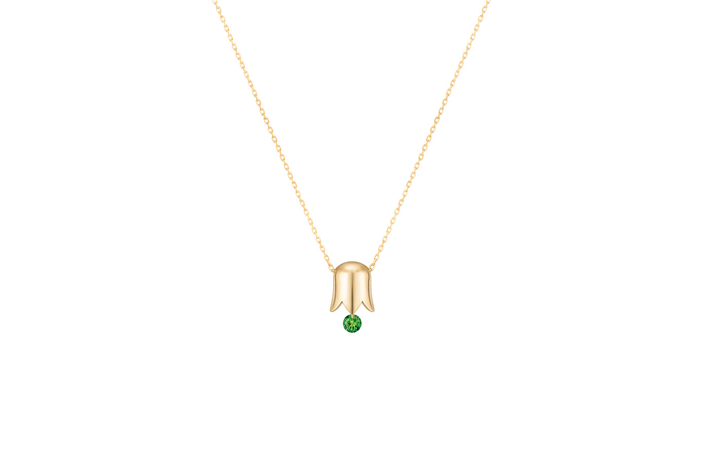 Necklace La Brune &amp; La Blonde Lily Tsavorite Yellow Gold