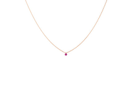 Necklace La Brune &amp; La Blonde Mini Confetti Rubis Rose Gold