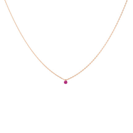 Collier La Brune & La Blonde Mini Confetti Rubis Or Rose