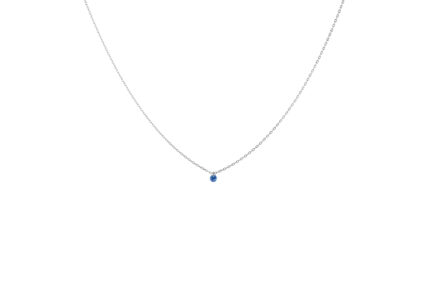 Necklace La Brune &amp; La Blonde Mini Confetti Sapphire Blue White Gold