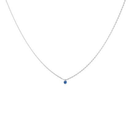 Collier La Brune & La Blonde Mini Confetti Saphir Bleu Or Blanc