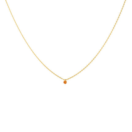 Collier La Brune & La Blonde Mini Confetti Saphir Orange Or Jaune