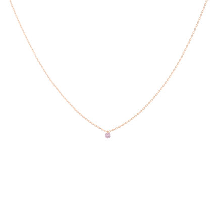 Collier La Brune & La Blonde Mini Confetti Saphir Rose Or Rose