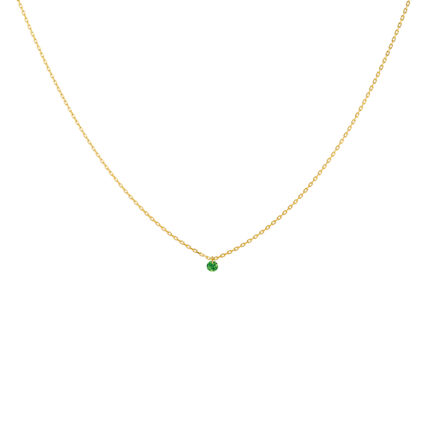 Collier La Brune & La Blonde Mini Confetti Tsavorite Or Jaune