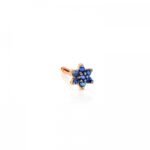 Boucle d'Oreille Ginette NY Solo Mini Sapphire Star Stud Or Rose