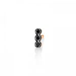 Boucle d'Oreille Ginette NY Solo Black Diamond Strip Stud Or Rose