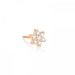 Earring Ginette NY Solo  Diamond  Star Stud Rose Gold