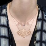 Collier Ginette NY Mini Diamond Star Necklace On Chain Or Rose