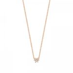 Collier Ginette NY Mini Diamond Star Necklace On Chain Or Rose